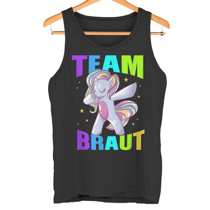 Team Braut Einhorn Hochzeit Unicorn Junggesellenabschied Tank Top