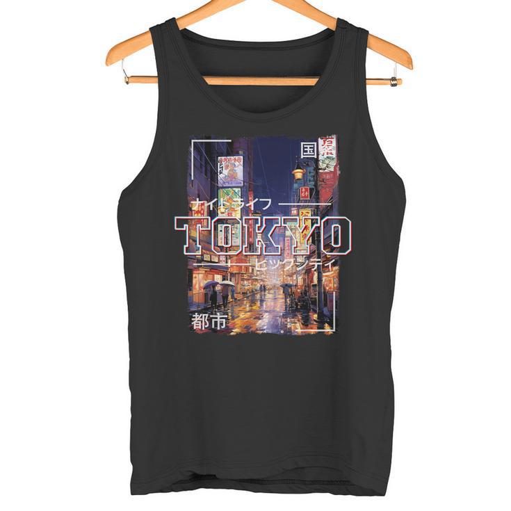 Tokyo City Retro Japan Ästhetik Straßenon Tokio Tank Top