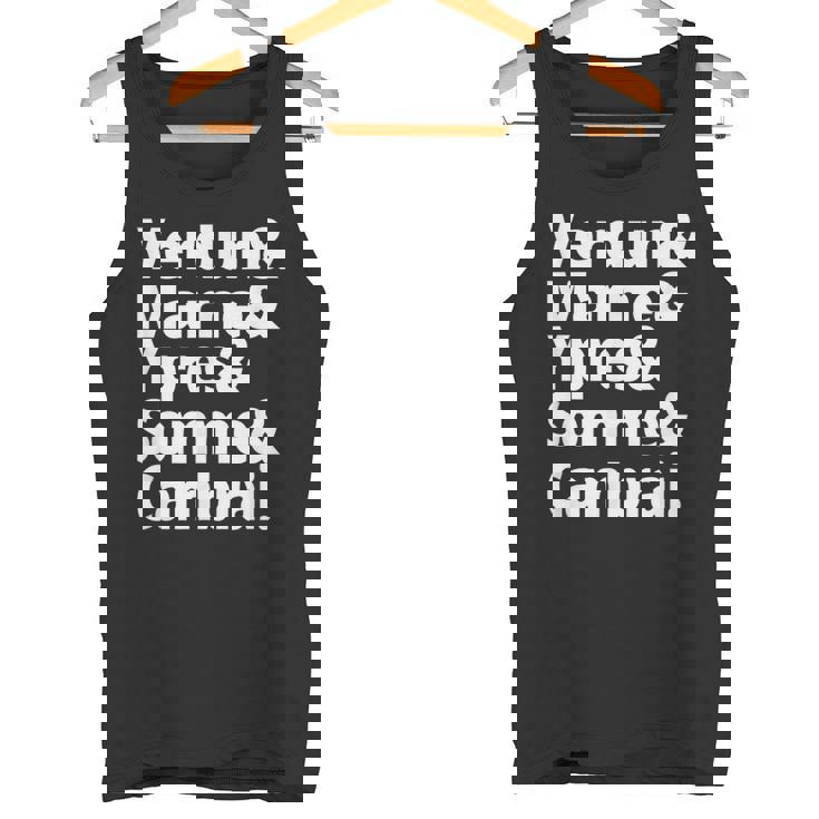 History Lovers Batallas De La Primera Guerra Mundial Historiador Camiseta sin mangas