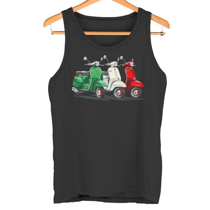 Tricolore Mit Italienischer Flagge Italienischer Roller Tank Top