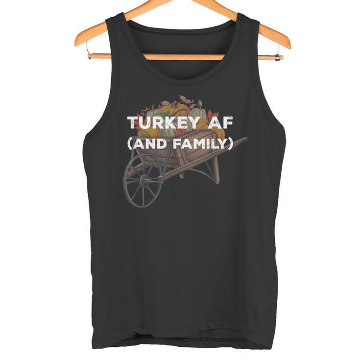 Türkei Af Thanksgiving Familie Truthahn Tagerwandte Papa Witze Tank Top