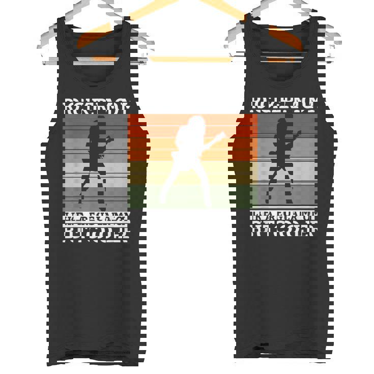 Una Mamá Rockera Como Una Mamá Normal Pero Una Mamá Rockera Más Guay Camiseta sin mangas