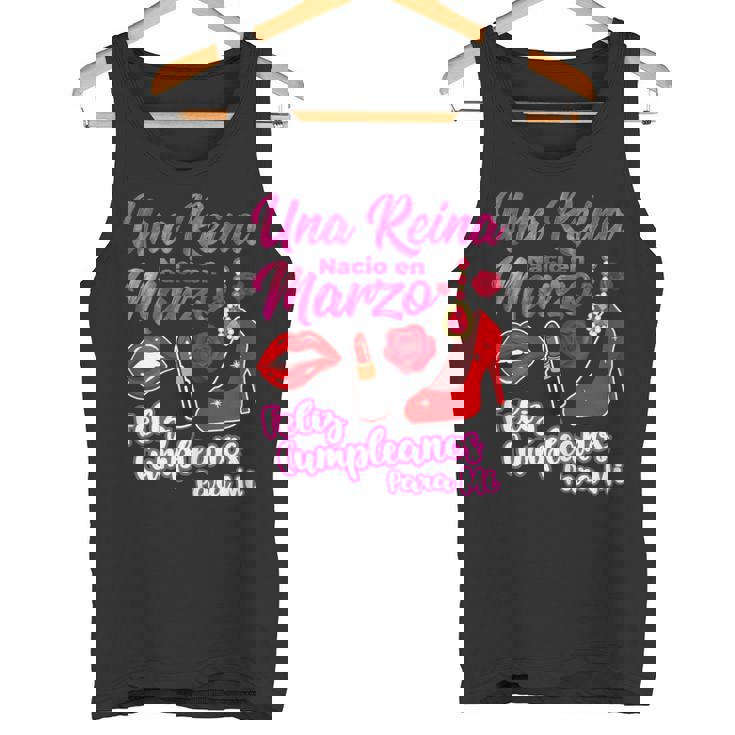 Una Reina Nacio En Marzo Feliz Cumpleaños Marzo Aniversario Camiseta sin mangas