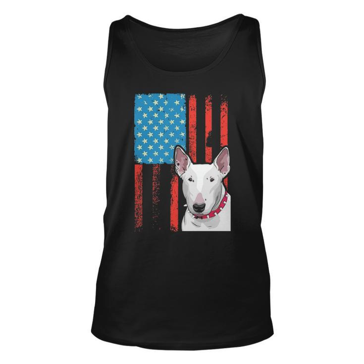 Usa American Flag  Patriotic Dog Bull Terrier Tank Top
