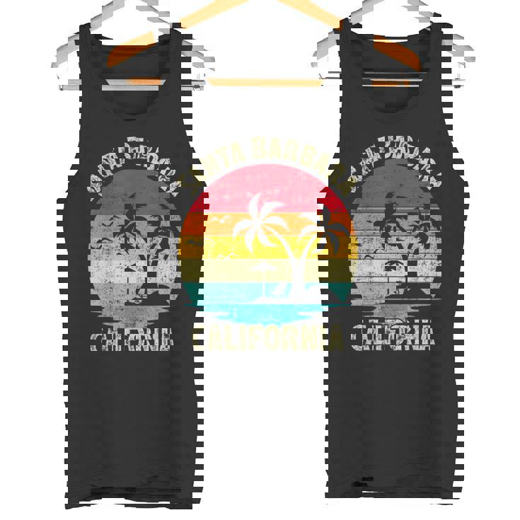 Vacaciones Familiaresintage Retro California Santa Barbara Beach Camiseta sin mangas