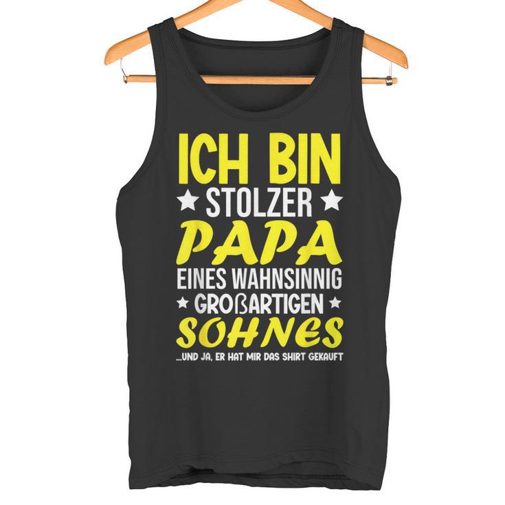 Vatertag Stolzer-Papa -Om Großartigen Sohn Bekommen Tank Top