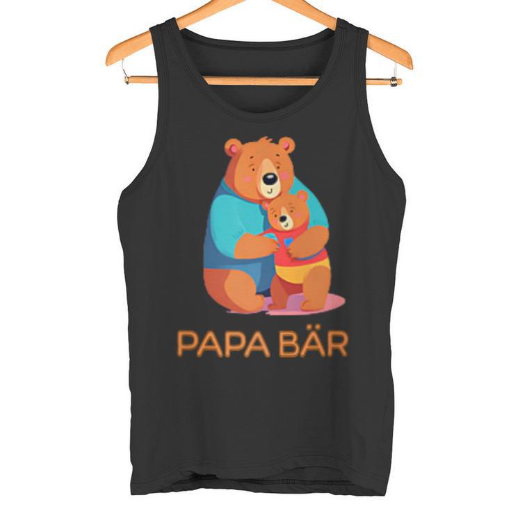 Vatertagater Sohn Tochter Sohn Papa Bär Kapuzenjacke Tank Top