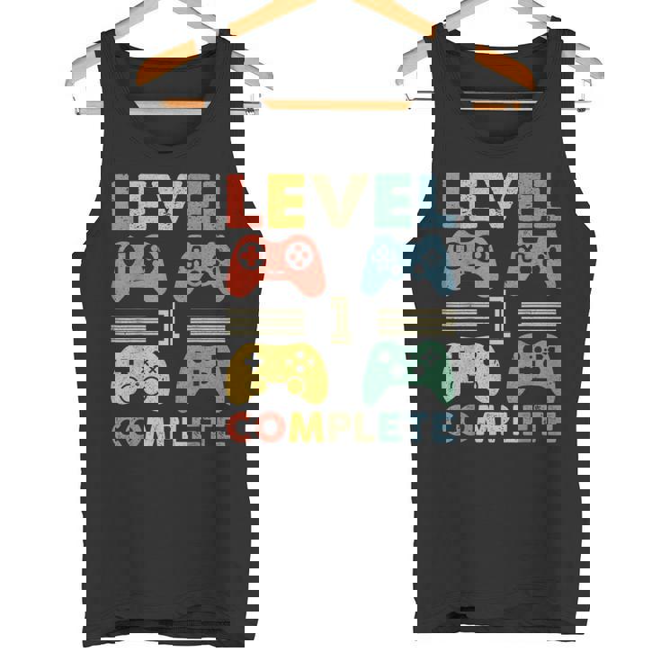 Vintage 1Er Aniversario De Boda Divertido Nivel 1 Completo Camiseta sin mangas