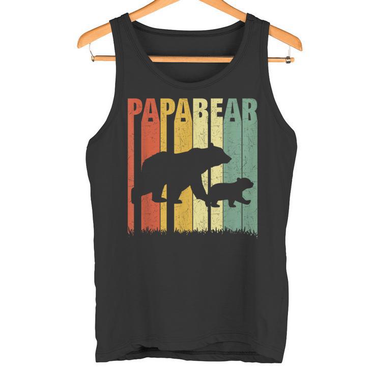 Vintage Papa Bär Baby Bäratertag Xmas Geschenk Retro Daddy Tank Top