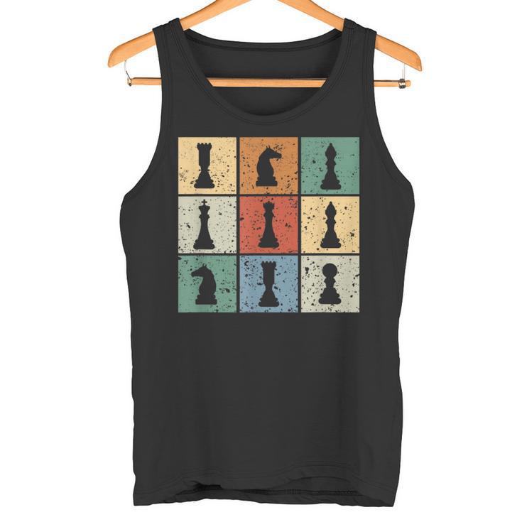 Vintage Retro Del Club De Ajedrez Para Los Amantes Camiseta sin mangas