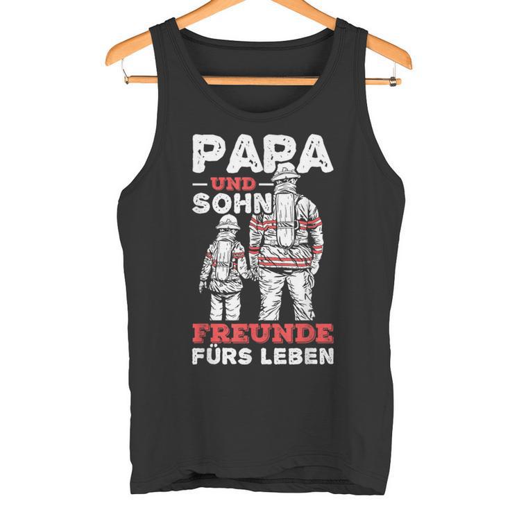 Wie Der Fater So Der Sohn Feuerwehr Papa Und Son Tank Top