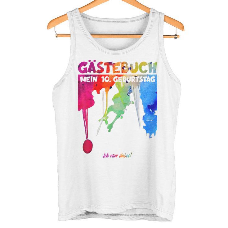 10 Jahre Guestlist 10Th Geburtstag Guest Book Tank Top