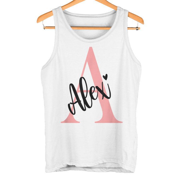 Alex Nameorname Mit Monogramm Personalisiert Rosa Tank Top