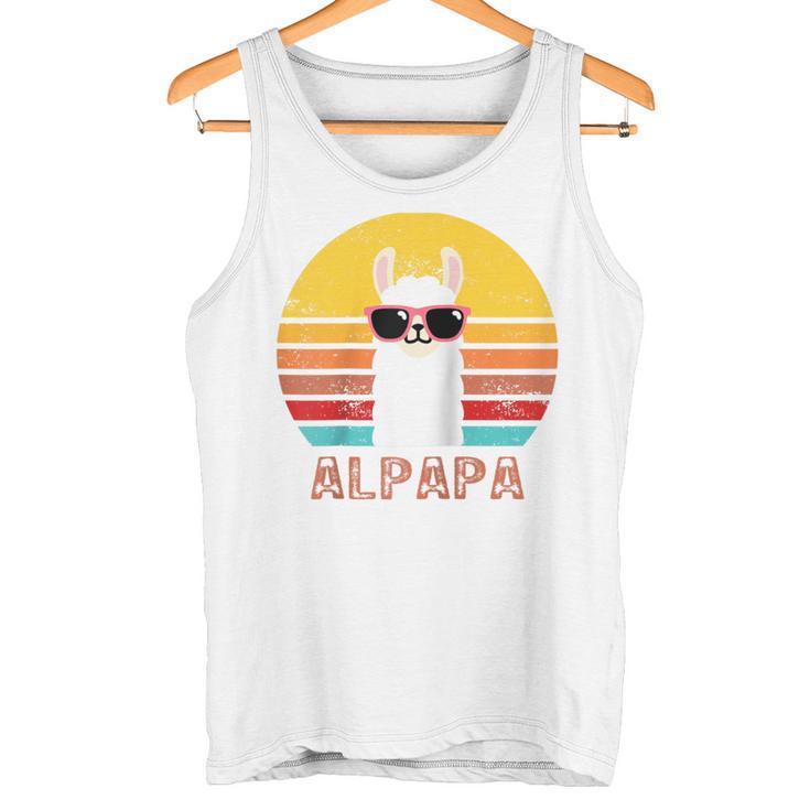 Alpapa Alpakaatertag Bester Papaater Fan Lamaatertag Raglan Tank Top