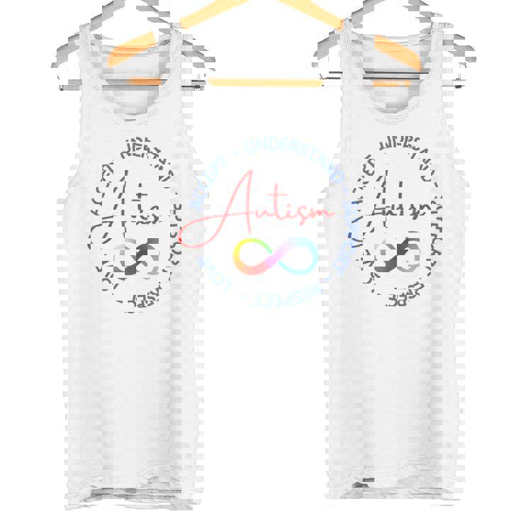 Autismo Aceptar Entender Apoyo Respeto Amor Neurodiversidad Camiseta sin mangas