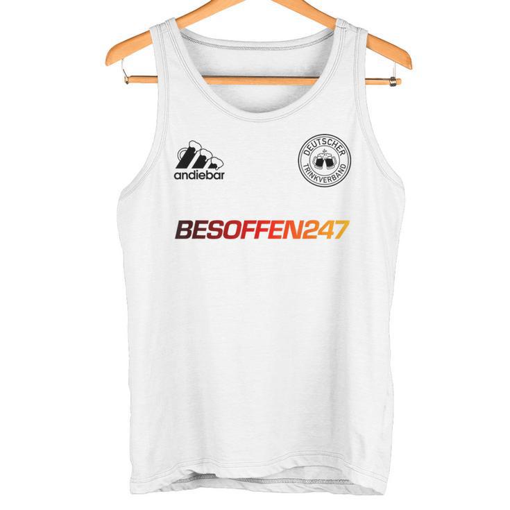 Besoffen247 Sauftrikot X Malle Trikot Deutschland Bier Tank Top