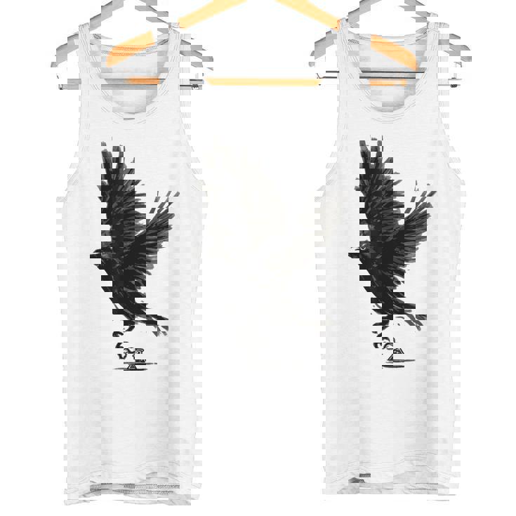Cuervo Pájaro Cuervo Tatuaje Camiseta sin mangas