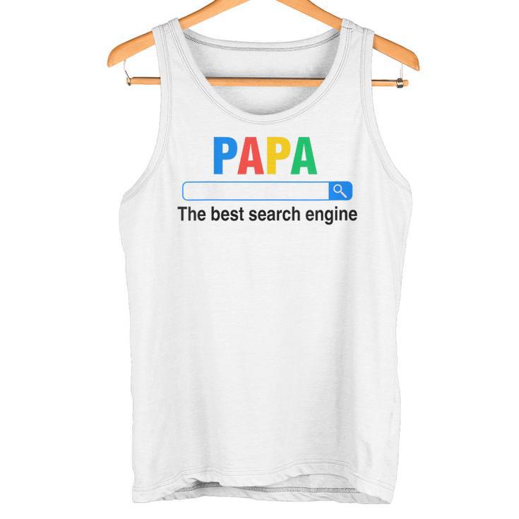 Damen Papa Die Beste Suchmaschine Lustigeratertag Mit-Ausschnitt Tank Top