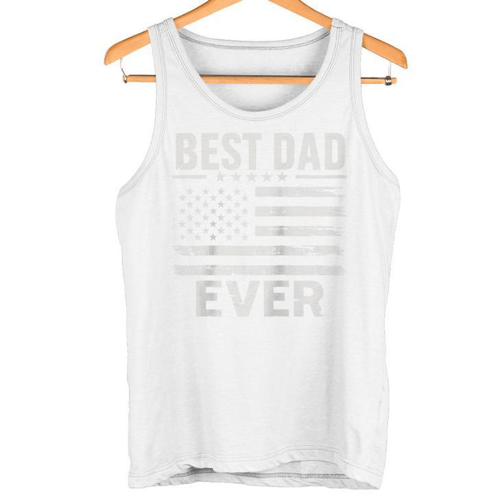 Der Beste Papa Aller Zeiten Imintage-Stil Mit Us-Amerikanischer Flagge Zumatertag Raglan Tank Top