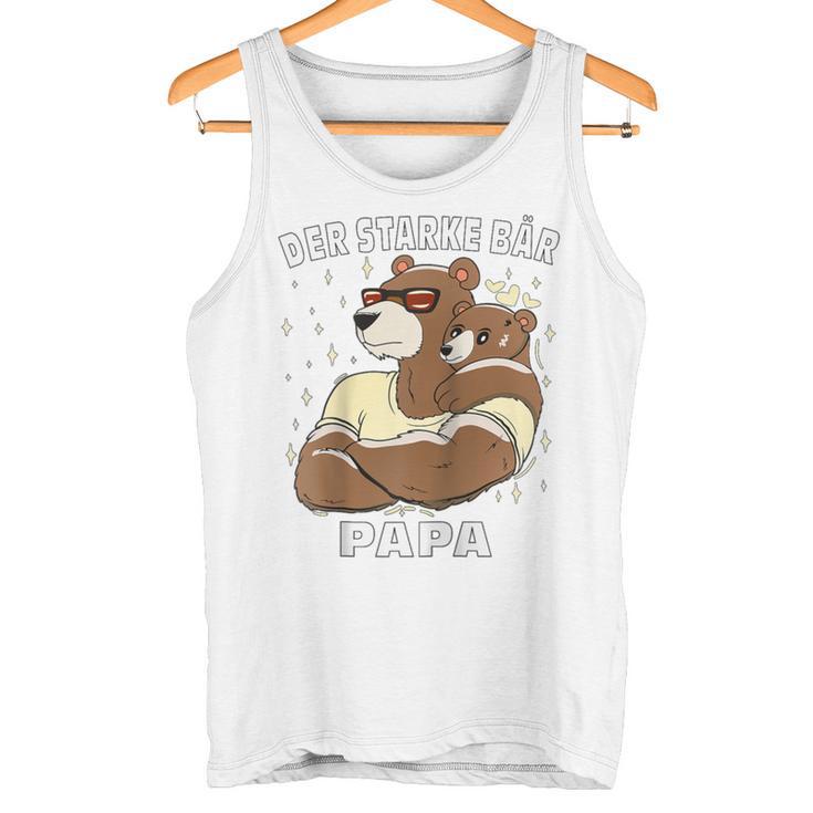 Der Starke Bär Papaatertag Männertag Bärater Papa Raglan Tank Top