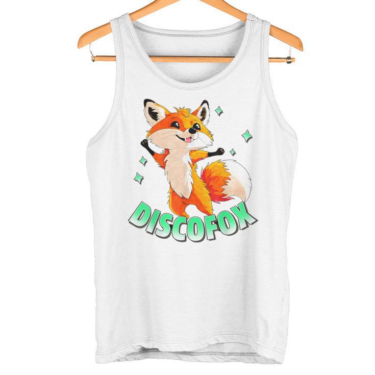 Discofox Disco Fox X Lustiger Fuchs Sonnebrille Tanzen Tanz Tank Top