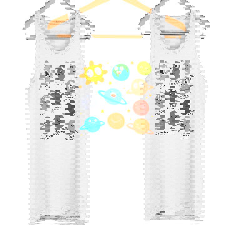 Divertido Pijama Con Sistema Solar Diseño De Astrónomos Camiseta sin mangas