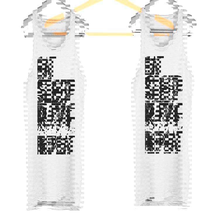 Eat Sleep Rave Repeat Divertida Para Fiesta Camiseta sin mangas