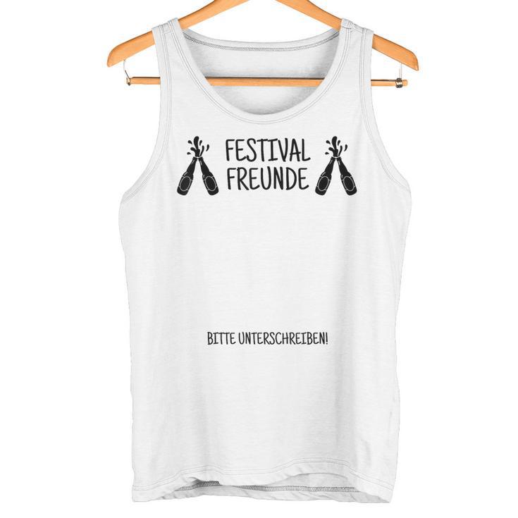 Festival Freunde Unterschreiben Festival Gruppe Festival Tank Top