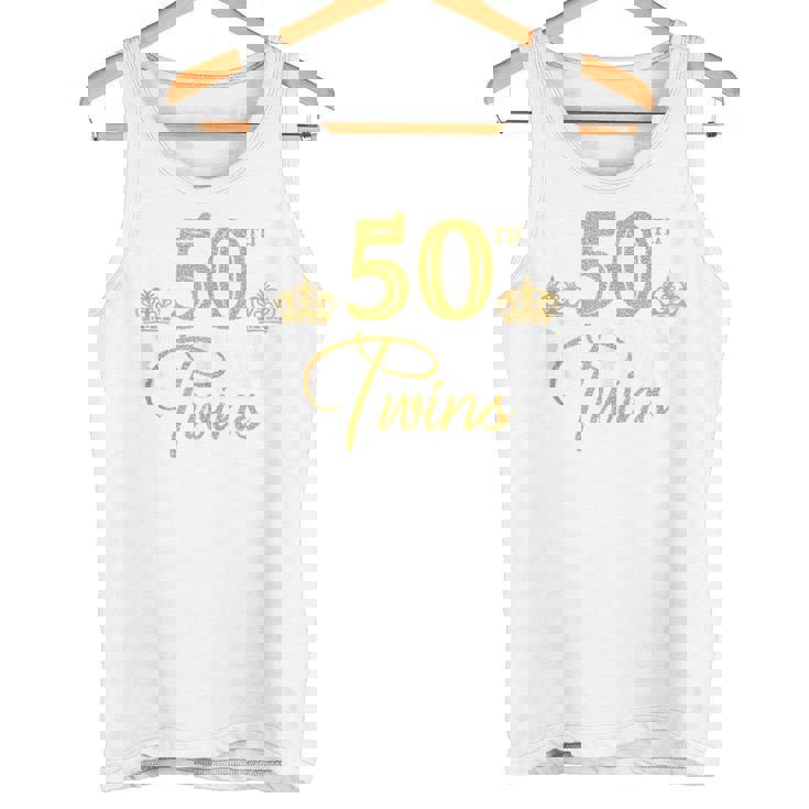 Gemelos De 50 Cumpleaños 50 Años Hermano Y Hermana Gemelos Sin Mangas Camiseta sin mangas