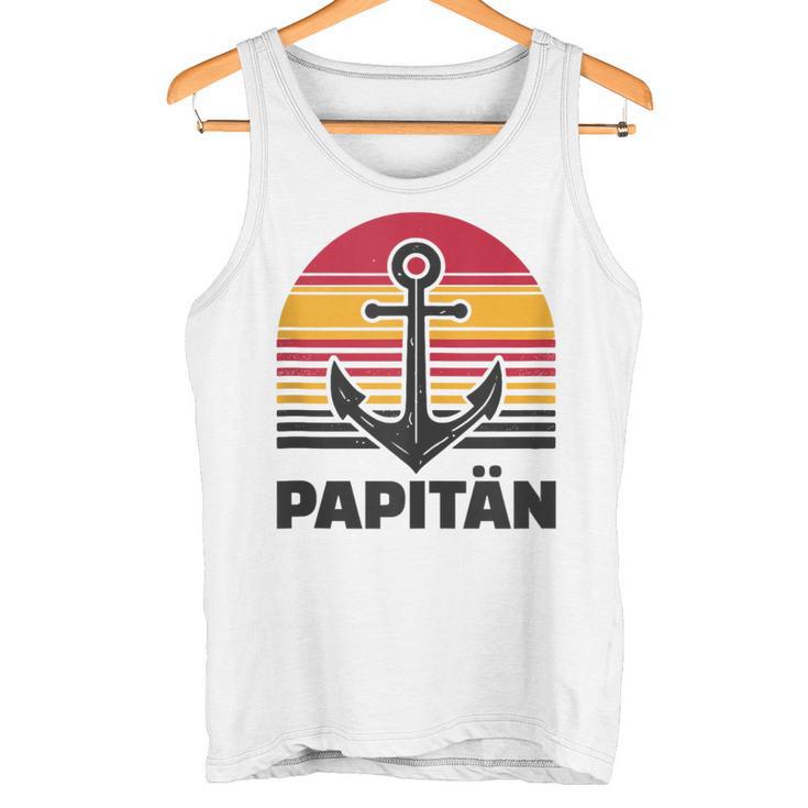 Herren Papitänatertag Bester Papa Anker Norden Kapitän Tank Top