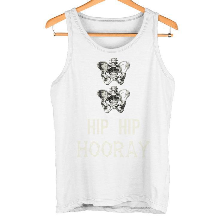 Hip Hip Hip Hooray Lustiges Knochen Wortspiel Skelett Papa Witzatertag Tank Top