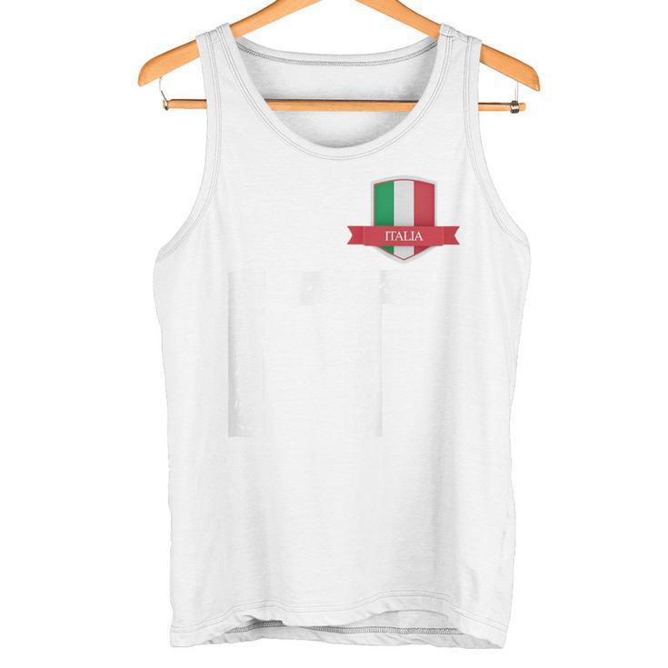 Italienische Flagge Buchstabe I UndItalien Italia Tank Top