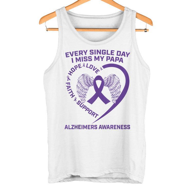 Lila Schleife Flügel Alzheimers Awareness In Memory Of Papa Tank Top