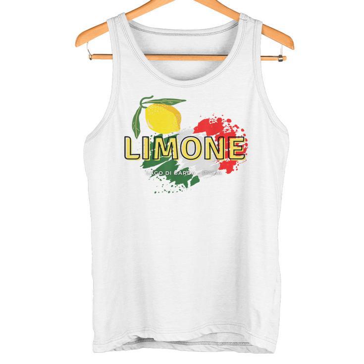 Limone Lago Di Garda Italia Blue Tank Top