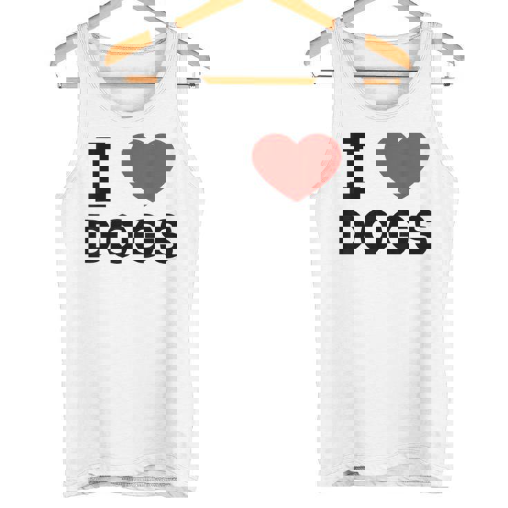 I Love Dogs Amante De Los Perros Retro I Heart Dogs Camiseta sin mangas