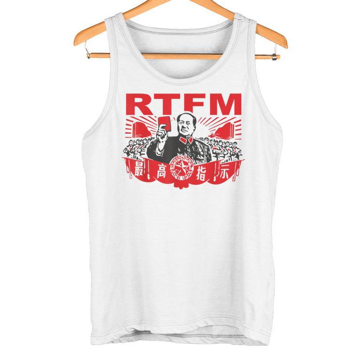 Mao Rtfm Meme Blue Tank Top