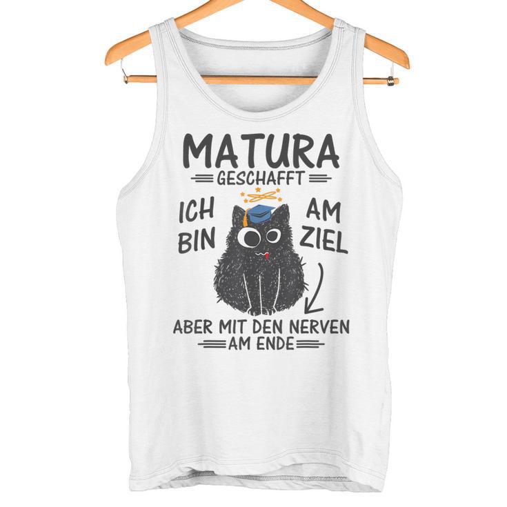 Matura Abschluss Katze Matura Abschied Matura Geschafft Tank Top