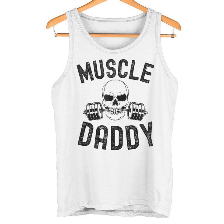 Muscle Daddy Gewichtheber Skelett Langhantel Papa Workout Kapuzenjacke Tank Top