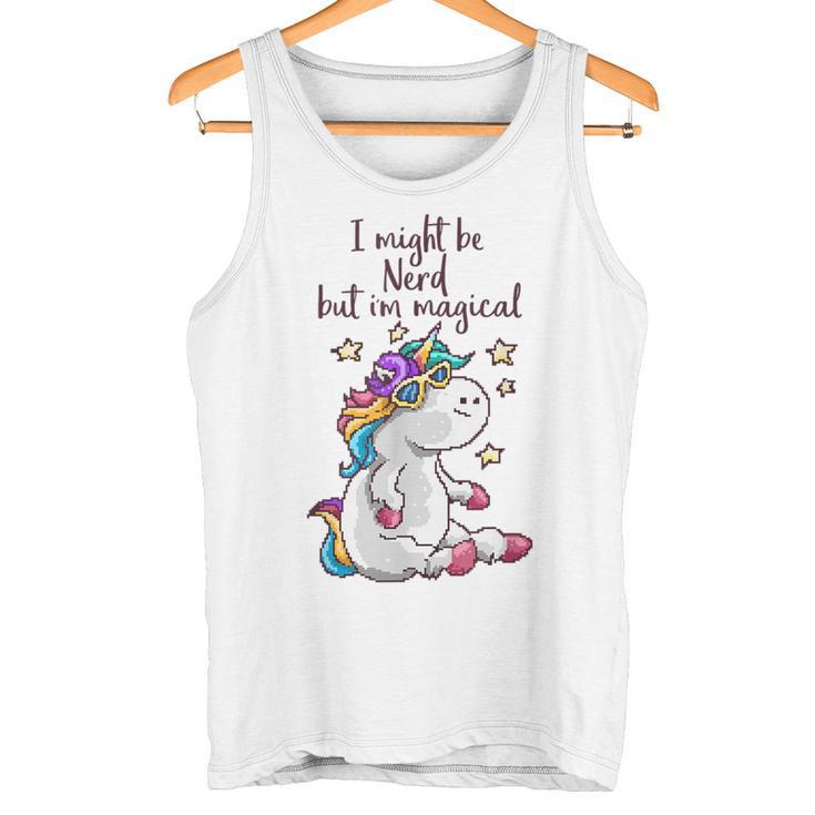 Nerd Pixel Einhorn 80S Tank Top