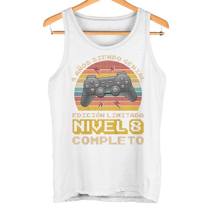Niños Regalo De Cumpleaños 8 Años Gamer Nivel 8 Completo Camiseta sin mangas