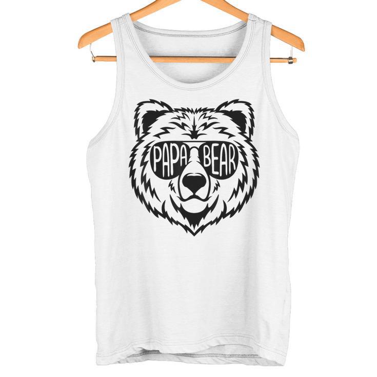 Papa Bär Papa Bäratertagsgeschenk Für Papa Spruch Lustig Tank Top