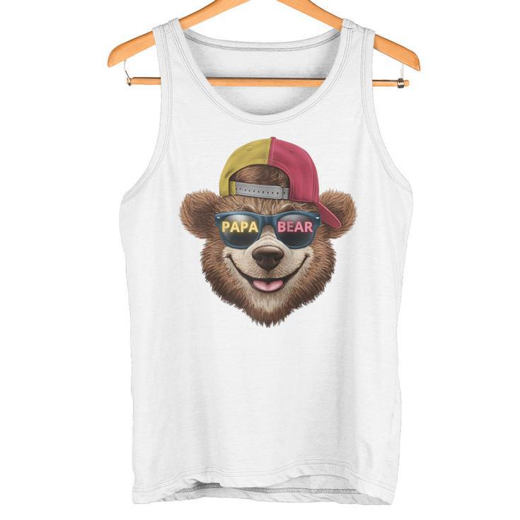 Papa Bär Papa Bear Lustig Für Papa Spruch Lustig Raglan Tank Top