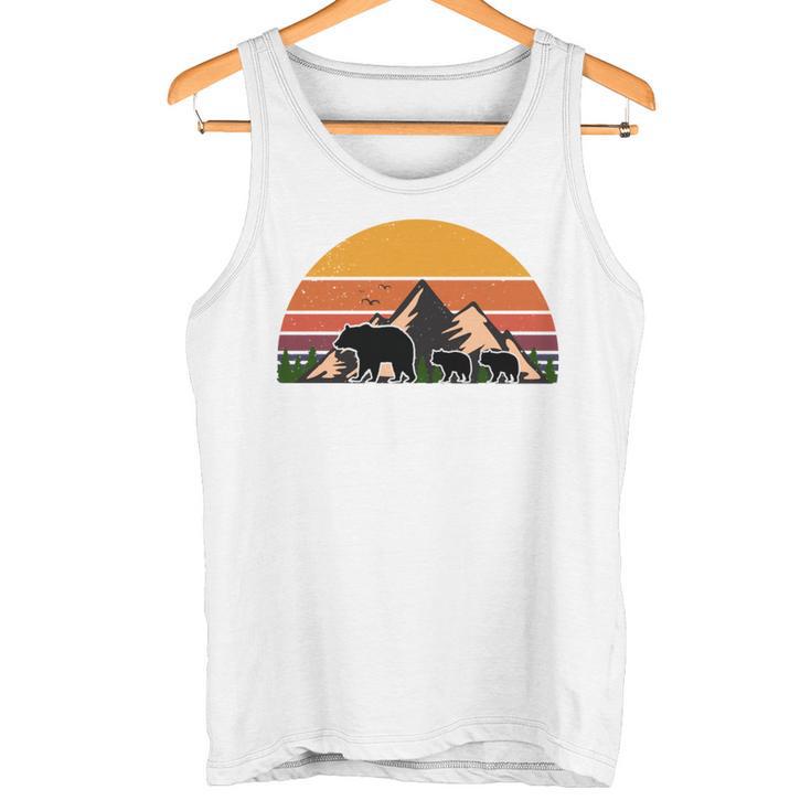 Papa Zwillingeater Geschenkatertag Papi Bär Tank Top