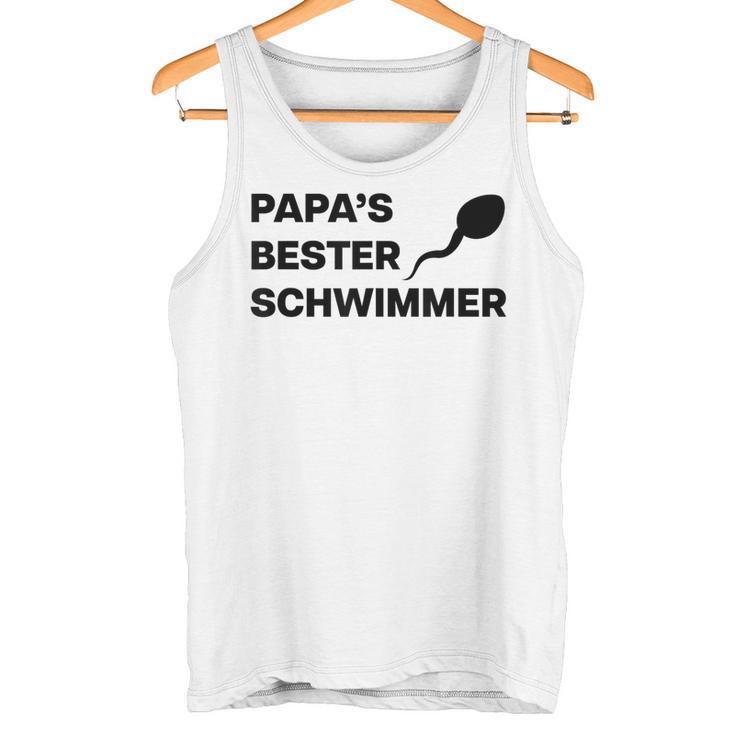 Papa's Bester Schwimmer X Lecker Bierchen Party Outfit Tank Top