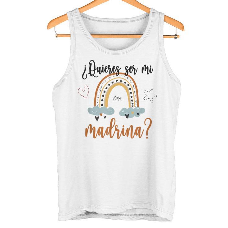 Quieres Ser Mi Madrina Godchild Niño Diciendo Mejor Madrina Camiseta sin mangas