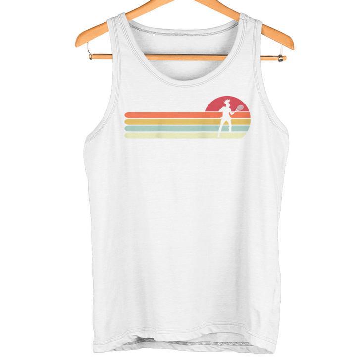 Retrointage Style Tennis Geschenk Für Papa Raglan Tank Top