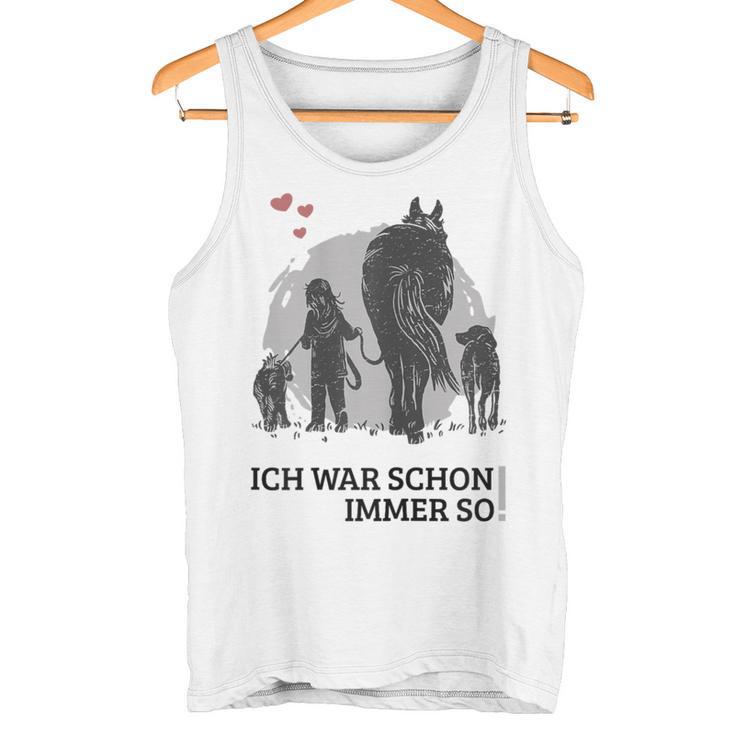 Spaziergang Pferd Hund Mädchen Pferdemensch Tank Top