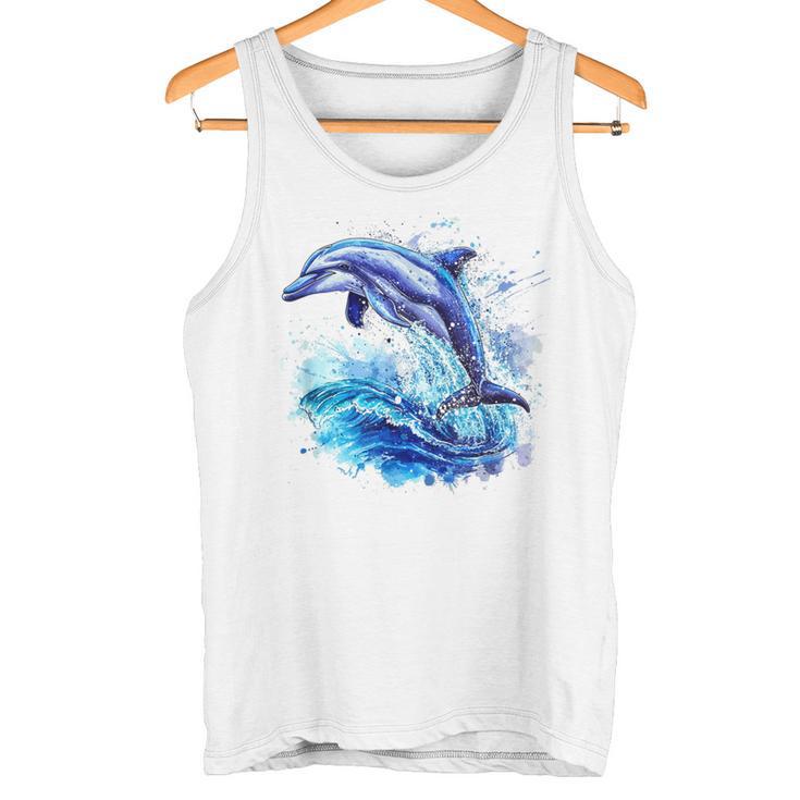 Underwater World With Dolphin Tank Top