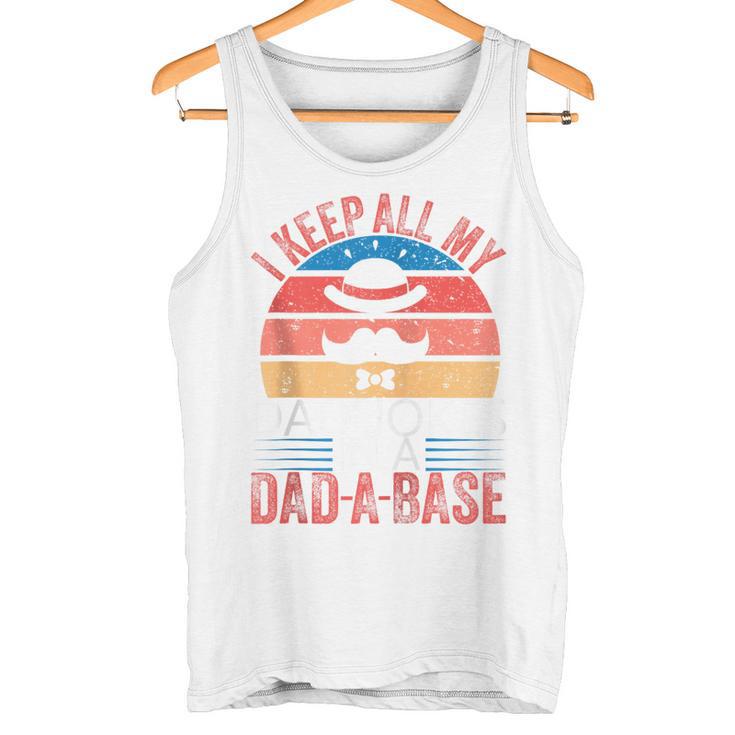 Vintage Dad Ich Halte Alle Meine Papa-Witze In Einem Dad-A-Base Lustig Kapuzenjacke Tank Top