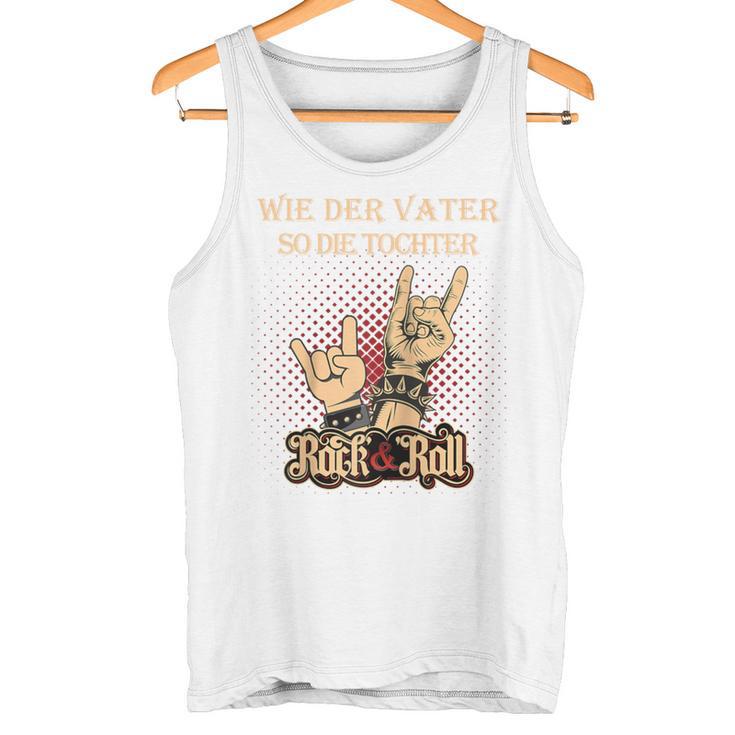 Wie Derater So Die Tochter Papa Opa Rock & Rollatertag Raglan Tank Top